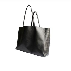 Future Glory - black leather tote